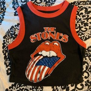Rolling Stones cropped tank. Size small.